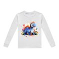 thumbnail image 5 of Pyjamas pour Garçons Ensemble de Pyjama Imprimé Dinosaure Col Rond Manches Longues Pantalon 2 Pcs Printemps Automne Pyjamas Bébé Gris Clair 2 Ans-3 Ans, 5 of 5