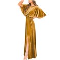 thumbnail image 1 of UPPADA Robe de Cocktail pour Femme à Manches Longues Robe d'Invitée de Mariage Fente Latérale Robe Formelle Évasée Taille Haute Robe de Fête Robe de Bal Robe de Cocktail Offres des Fêtes, 1 of 3