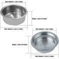 thumbnail image 3 of WWS-Single Cup Plus Double Cup 2Pcs Pressurized Espresso Filter Basket 51mm Reusable Stainless Steel Double Wall Replacement Parts for Breville Cafe Roma Model ESP8XL Machine, 3 of 4