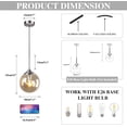 thumbnail image 2 of KCO Lighting Amber Glass Pendant Light Brushed Nickel Pendant Lights Kitchen Pendant Lighting Over Island, 2 of 8