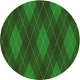 thumbnail image 1 of Ahgly Company Tapis Rond Lavable en Machine Intérieur Transitionnel Vert Émeraude Profond, 5 Pieds Rond, 1 of 7