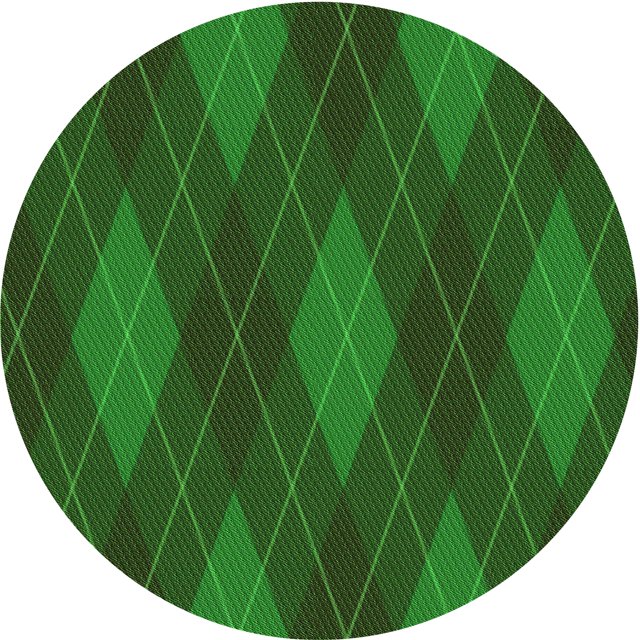 Ahgly Company Tapis Rond Lavable en Machine Intérieur Transitionnel Vert Émeraude Profond, 5 Pieds Rond