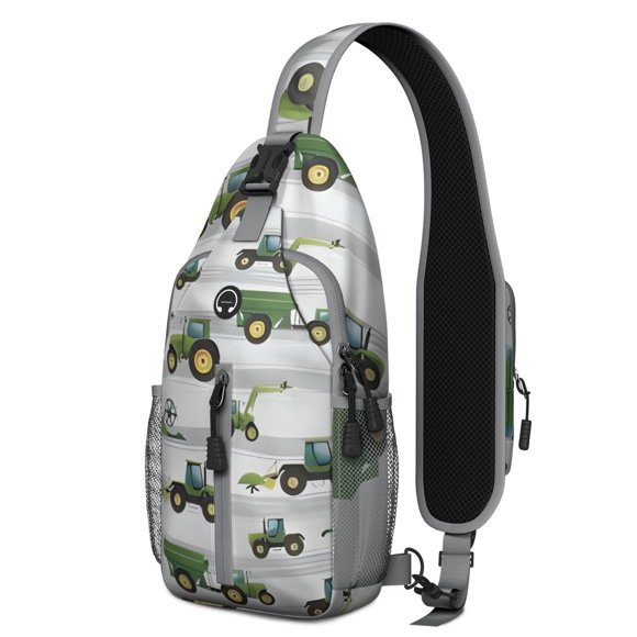 Sac de Jour Bandoulière Excavatrice Camion de Pompiers pour Femmes, Sac à Bandoulière Véhicule de Construction Dessin Animé pour Hommes, Sac à Dos Léger pour l'École et les Sorties