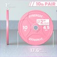 thumbnail image 3 of Synergee Bumper Plates – Durable Olympic Weight Plates, Low-Bounce Rubber for Strength Training, Powerlifting, and Functional Workouts., 3 of 6
