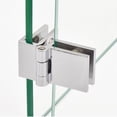 thumbnail image 3 of 2 Pcs Silver Bathroom Shower Glass Door Hinges Cabinet Hardware Clamp Hinge Set, 3 of 8
