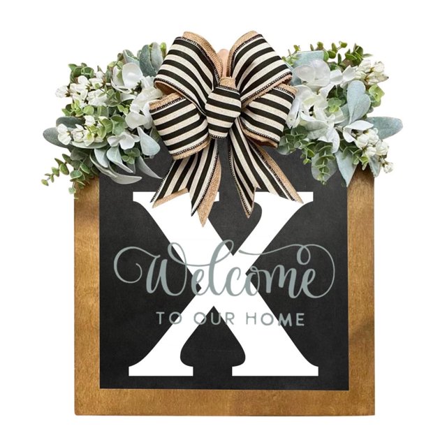 Last Name Front Door Wreath Front Door Porch Decoration for for Home Blessings Spring Parties