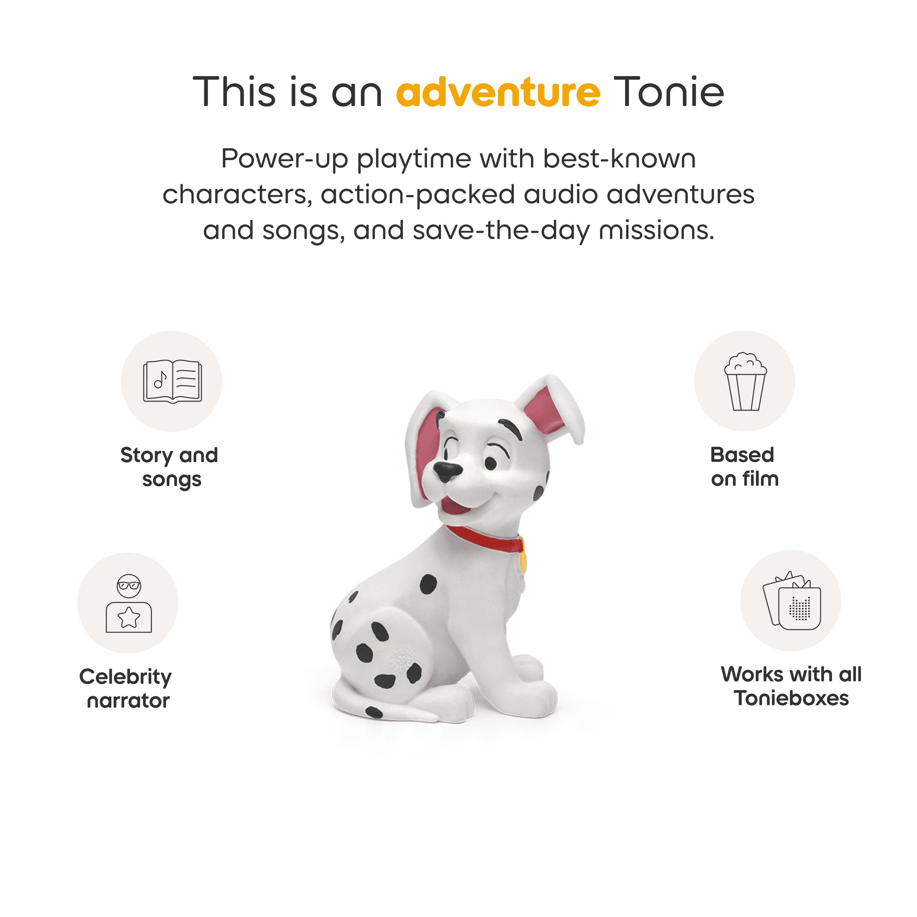 tonies Disney Les 101 Dalmatiens Figurine de jeu audio (En Anglais)