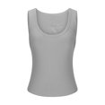thumbnail image 4 of Yuyuzo Ribbed Knit Tank Tops for Women Square Neck Slim Fitted Casual Basic Workout Crop Going out Tops, 4 of 7