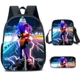 thumbnail image 4 of [Livraison Rapide] Sonic Jeu Dessin Animé Sac à Dos pour Enfants Étudiants Lunch Trousse Trois Pièces Cartable, 4 of 6