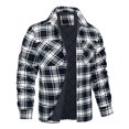 thumbnail image 2 of JUNWELL Men‘s Quilted Lined Jackets Plus Size Plaid Outerwear Fall Button Down Shirt Jacket Modern Fit Long Sleeve Outdoor Work Jacket, 2 of 6