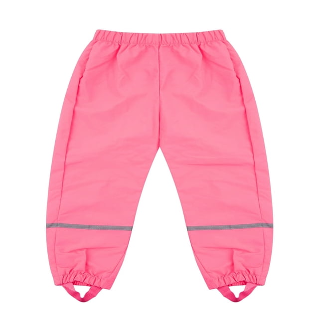 Kids Rain-Proof Pants High Elastic Waist Trousers Ankle-Banded Pants