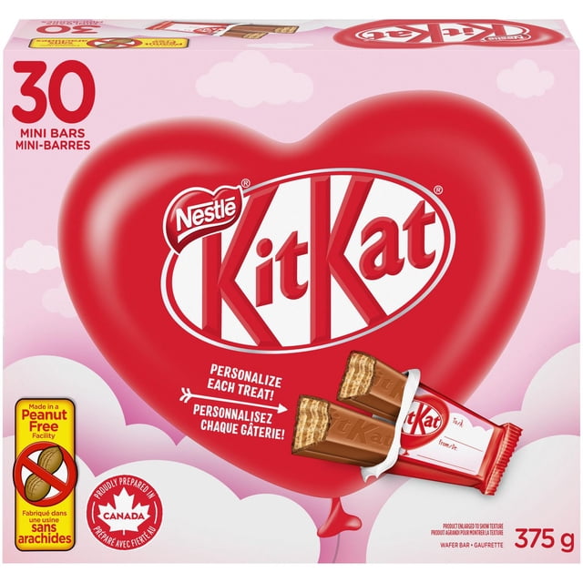 KITKAT Mini-Barres de Gaufrette au Chocolat de la Saint-Valentin, Lot de 30