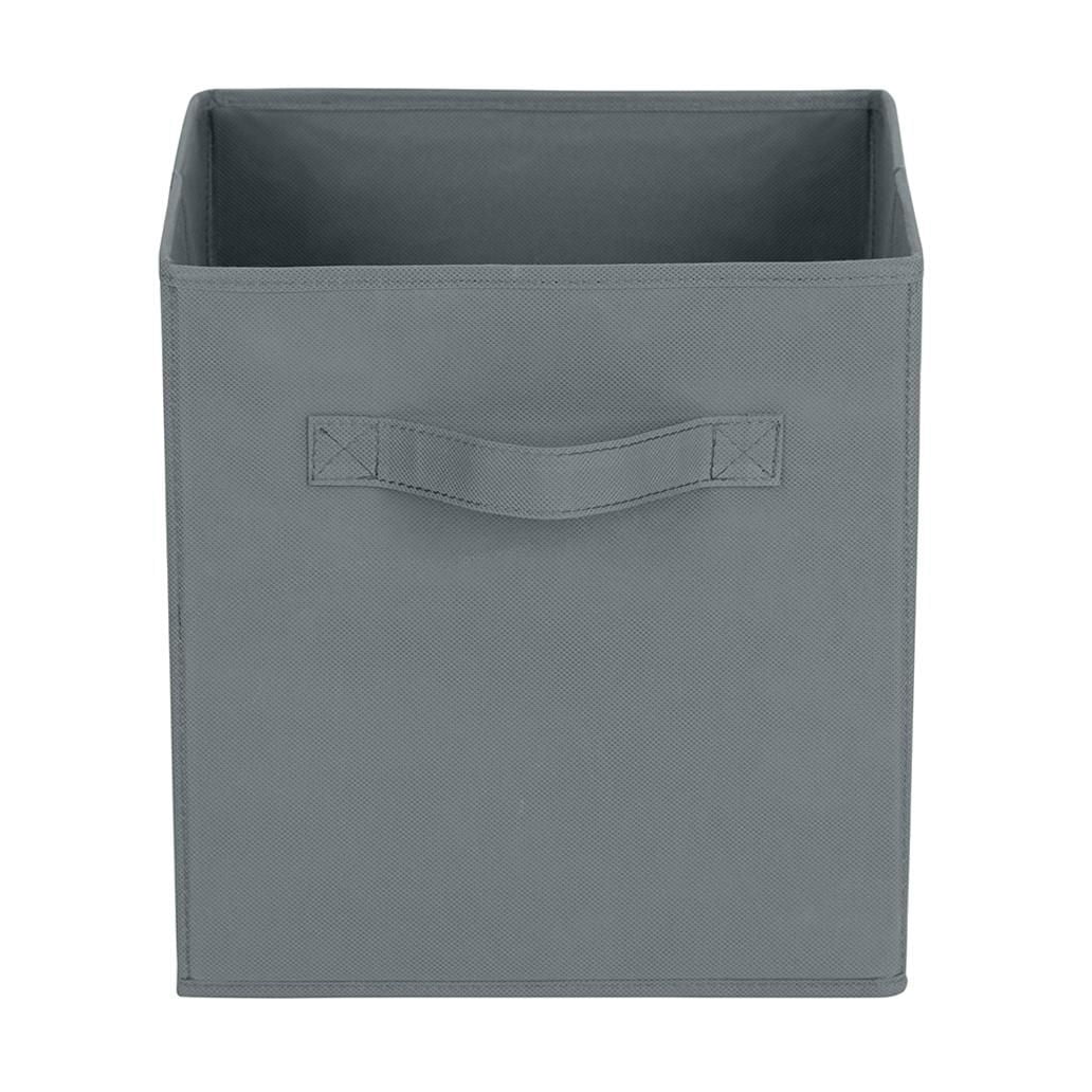 Mainstays panier de rangement en forme de cube, pliable, organisation de la maison, les principaux matériaux sont du tissu non usé et du papier cartonné, parfait pour la crèche, la salle de jeux, etc.