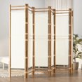 thumbnail image 1 of vidaXL Folding 6-Panel Room Divider 240 cm Bamboo and Canvas, 1 of 5