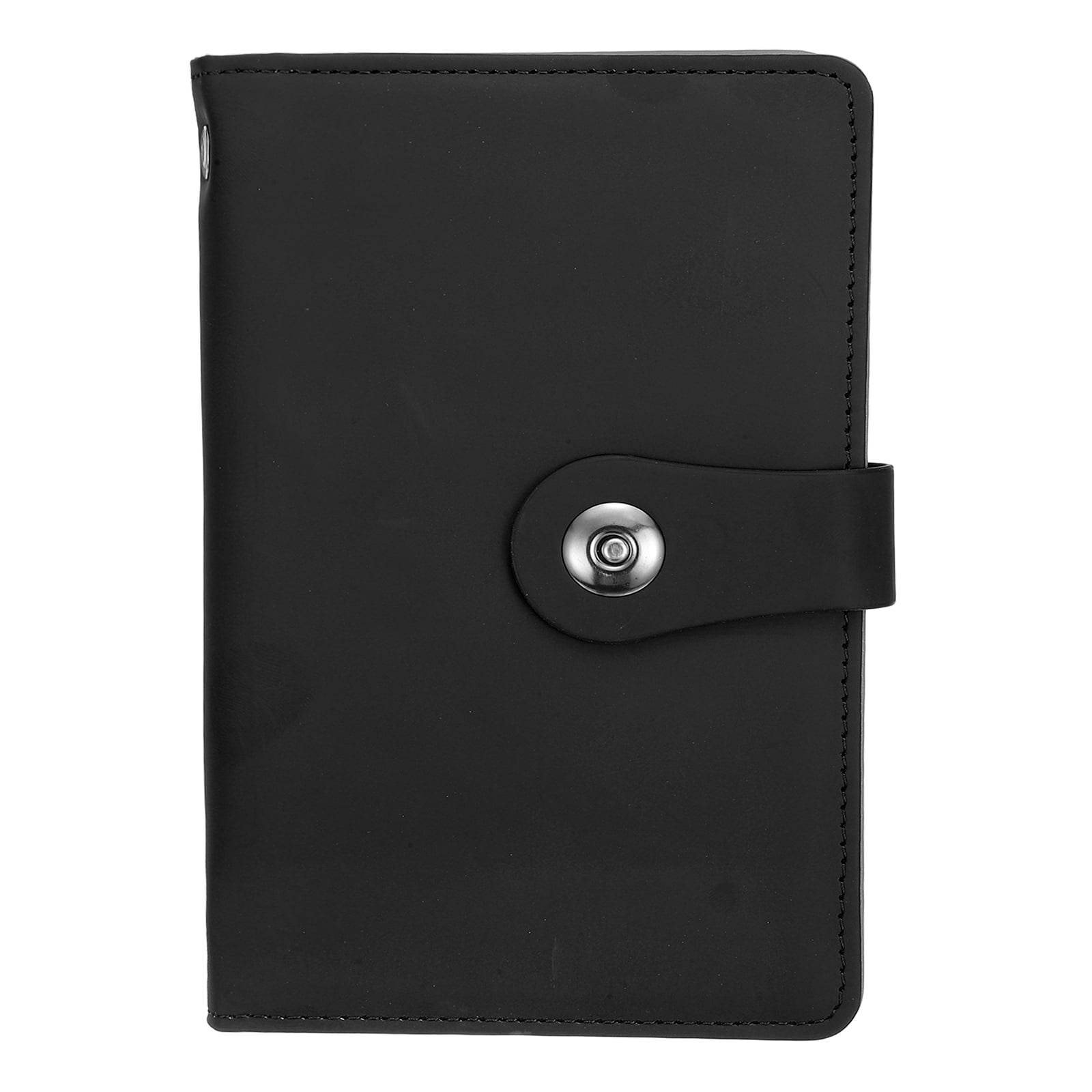 Uxcell 100 Envelope Challenge Binder, A6 PU Leather Savings Challenges Book with Envelopes Money Saving Binder with Horizontal Insert for Office Budgeting Saving Expense, Black