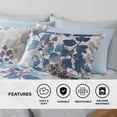 thumbnail image 2 of Regency Heights King Size Comforter Sets, Blue Bed in a Bag King, Botanical Bedding Comforter Set with Bed Sheets and Side Pockets, 9 Pieces, 2 of 6