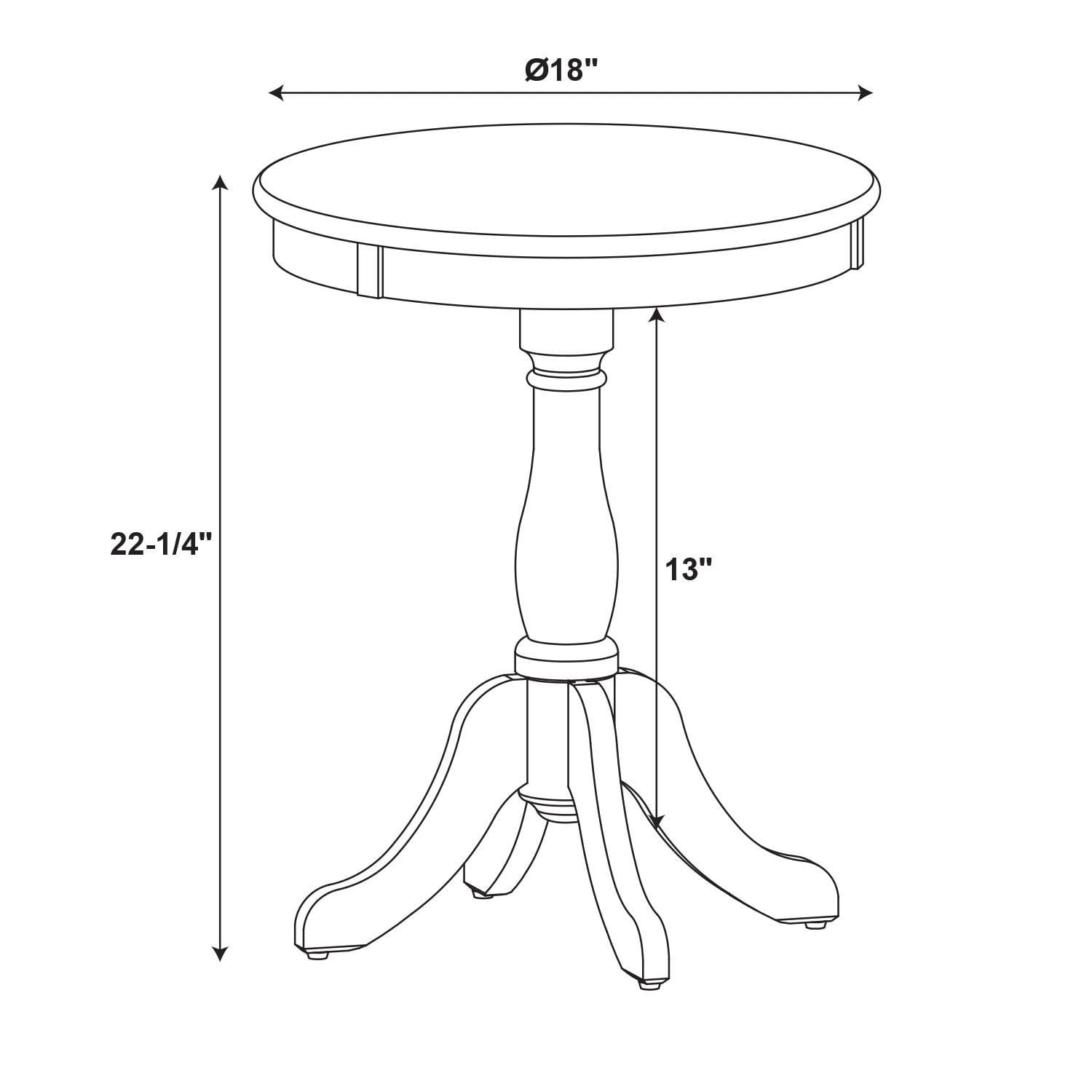 Heames Side Table, Black