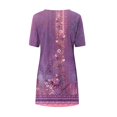 thumbnail image 5 of LOVZFMLL Robe Chandail Imprimée à Col Rond et Manches Courtes pour Femme Violet 5TG, 5 of 5