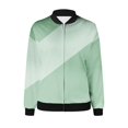 thumbnail image 5 of Atogsazn Blouson Bomber à Fermeture à Glissière pour Femme Décontracté à Manches Longues Coupe-Vent Vestes Manteau Hauts Chemisier Vêtement d'Extérieur avec Poche 01-Vert G Mode, 5 of 5