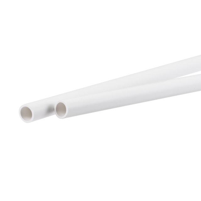 Unique Bargains 6.8mm ID 8.8mm OD 500mm White PVC Pipe Round Rigid Plastic Tube for Water Pipe 2 Pack