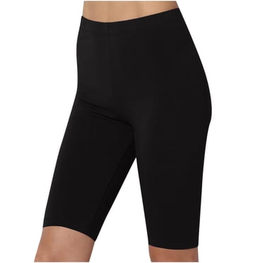 VEKDONE Biker Shorts Women with Pockets High Waisted Tummy Control Butt Lifting Yoga Shorts Running Workout Gym Volleyball Shorts Black XXXXL
