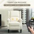 thumbnail image 4 of HOMCOM Massage Recliner Chair, Push Back Recliner Sofa with Footrest, Cream, 4 of 10