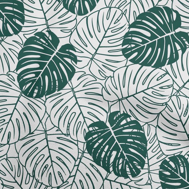oneOone Tissu Georgette Viscose Vert Sarcelle Matériel de Robe Tropical Tissu Imprimé Tissu au Mètre 42 Pouces de Large