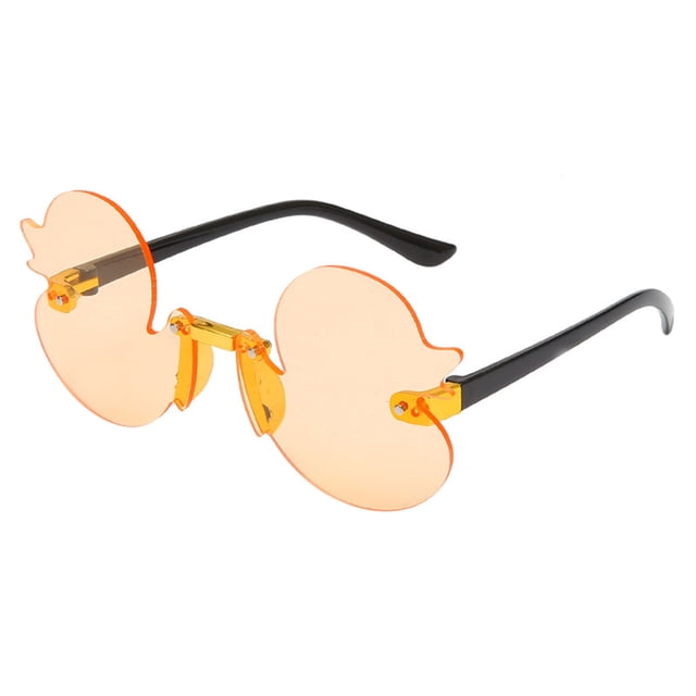 CSChome Children Sunglasses Children Sunglasses Duckling Shape Translucent UV Block Sunlight Eye Protection Photo Prop Girls Vacation Summer Beach
