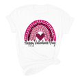 thumbnail image 5 of Meichang Hauts pour Femmes Chemise Tendance de la Saint-Valentin Hauts Mignons Imprimé Cœur Hauts de Vacances Manches Courtes Col Rond Décontracté Chandail Blouses, 5 of 5