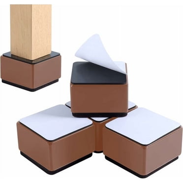 Bed Risers Furniture Risers Add 2 Inch Height, Solid Steel Support 10000 Pounds, Table Riser, Chair or Couch Riser, Set of 4 Furniture Risers