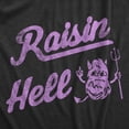 thumbnail image 2 of Mens Raisin Hell T Shirt Funny Evil Devil Fruit Joke Tee for Guys (Heather Black - RAISIN) - XL, 2 of 4