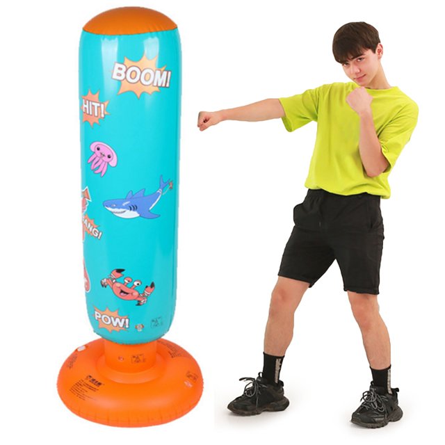 Kids Inflatable Punching Bag Funny Thickened Standing Boxing Bag Blow up Toy