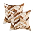 thumbnail image 1 of TORINO CHEVRON COWHIDE PILLOW 18"X18" 2-PACK, 1 of 2