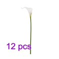 thumbnail image 1 of 12pcs Artificial Floral Decor Home Office PU Fake Flower Wedding Ceremony Mini Artificial Flower, White, 1 of 9