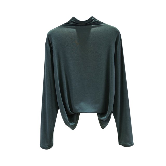 Yuyuzo Women's Long Sleeve Shirts Turtleneck Basic Solid Color Slim Fitted Base Layer Undershirts