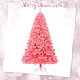 thumbnail image 2 of Patiojoy Pink Christmas Tree 7.5 Ft Xmas Decoration Tree w/ 1364 Snow Flocked PVC Tips & Metal Stand, 2 of 10