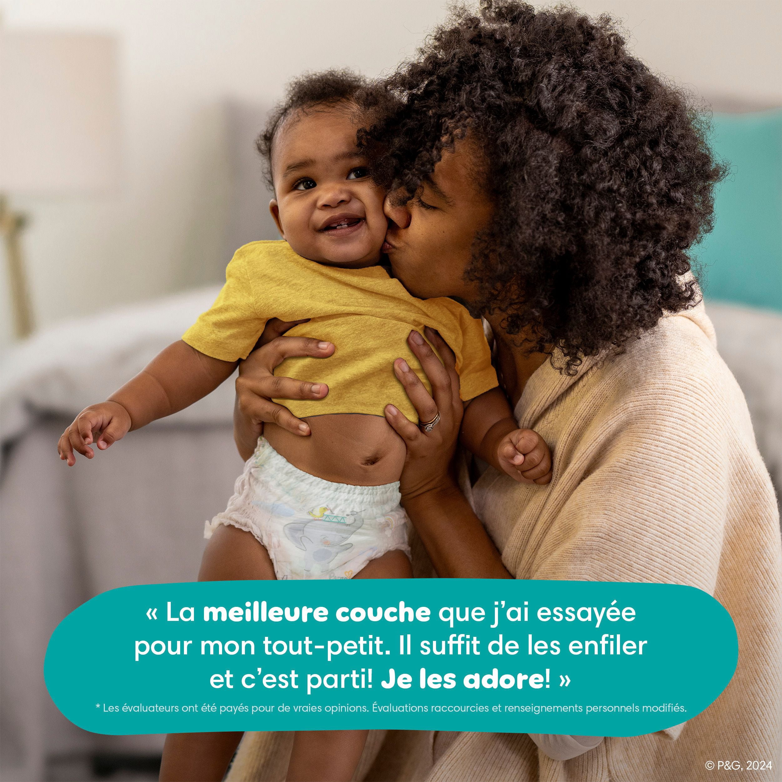 Pampers Couches - Swaddlers 360° - Taille 6, jusqu'à 100 % Anti-Fuites, Ajustement Confortable et au Sec, Attaches EZ Off Conçues pour des Changements Faciles, Couche à Enfiler
