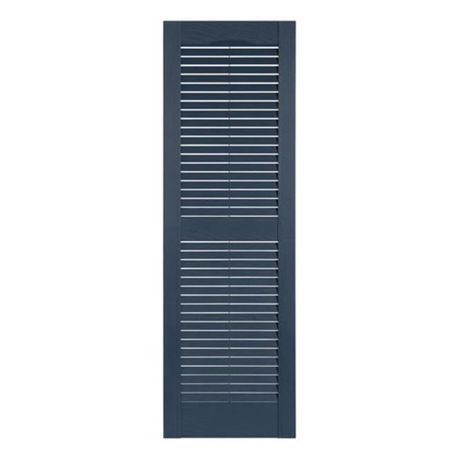 Premier Louver Exterior Decorative Shutter, Bedford Blue - 15 x 43 in.