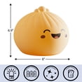 thumbnail image 3 of Urban Shop Dumpling Jumbo Squishy Mood Light, 6.9" H, 3 of 11