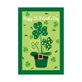 thumbnail image 2 of St. Patrick's Day Linen Garden Flag 31x23cm, Outdoor Patio Decor with Shamrock Design, Holiday Background Banner for Fence Balcony Lawn Decoration, 2 of 6