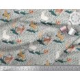 thumbnail image 2 of Soimoi Satin Silk Fabric Rabbit,Sheep & Deer Kids Decor Fabric Printed Yard 42 Inch Wide, 2 of 3
