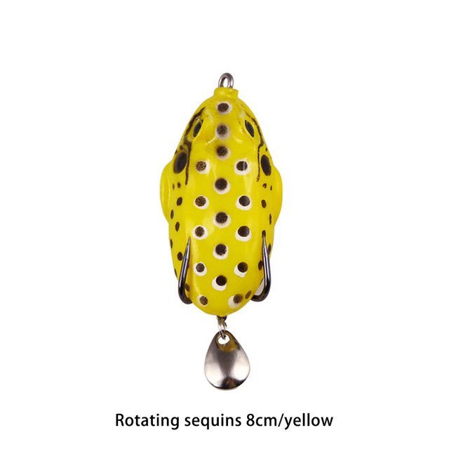 Ruiboury Fish Lure Artificial Bait 8cm Fine Workmanship Compact Size Smooth No Burrs Exquisite Sweet Gift Rotating Lures Yellow