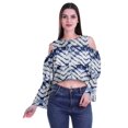 thumbnail image 1 of Moomaya Plus Size Cold Shoulder Top Printed Ladies Tops Blouses Women Party Tops, 1 of 4