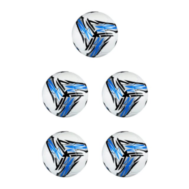 mmirethe Professional PU Training Soccer Ball Made With PVC And PU Designed For Optimum blue Size 5 5Set