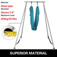 thumbnail image 3 of VEVOR Yoga Sling Inversion, 68lbs Inversion Yoga Swing Stand, 551lbs/250kg Aerial Yoga Frame with 236in/6m Yoga Swing Inversion Sling Body Bundle Safety Belts (Green, 19.6ft), 3 of 9