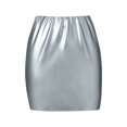 thumbnail image 1 of Mini Jupe en Cuir PU Taille Haute Robe Courte Moulante pour Femmes, 1 of 5