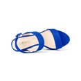 thumbnail image 4 of BLISSFUL STEP Women Platform Slingback Block Heeled Sandals Roal Blue 7.5, 4 of 6