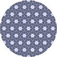 thumbnail image 1 of Ahgly Company Tapis d'Intérieur Lavable à la Machine, Carré, Transitionnel, Bleu, Tapis de Zone, 3 Pieds Carré, 1 of 7