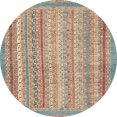 thumbnail image 1 of Ahgly Company Indoor Round Abstract Gold Brown Oriental Area Rugs, 4' Round, 1 of 6