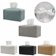 thumbnail image 2 of Leather Tissue Box Cover Holder Square Tissues Case Roll Paper Dispenser, 2 of 5